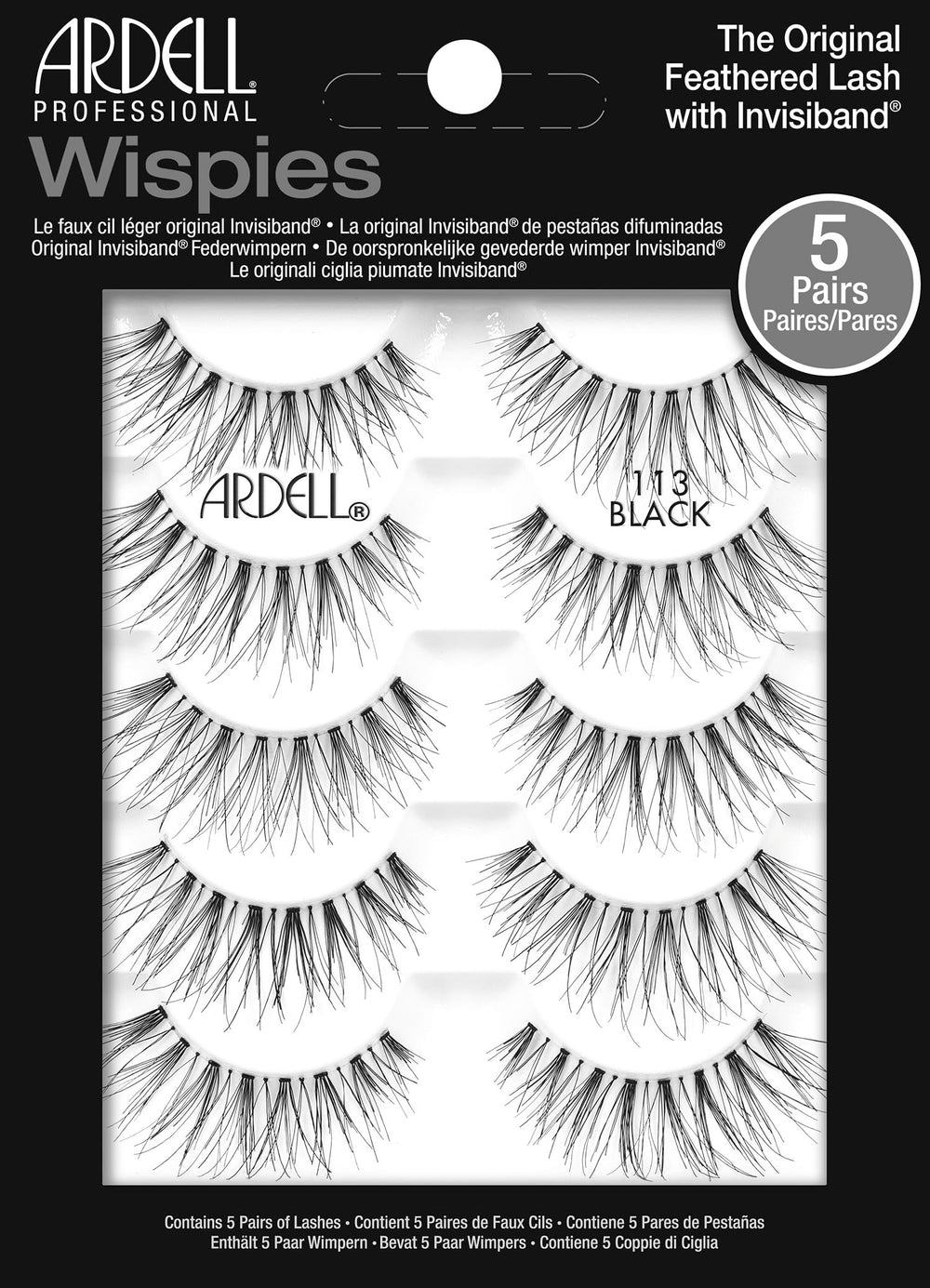 Ardell Wispies 113: pestañas postizas para ojo abierto y natural