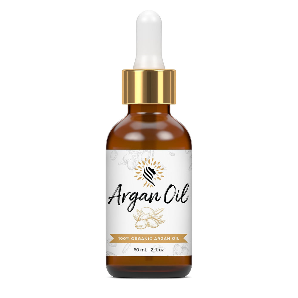 Argan Cosmetics: botella de aceite de argán puro para piel y cabello con hidratación ligera.