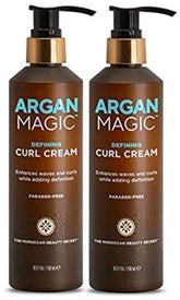Argan Magic crema definicion rizos en botella para rizos más definidos.
