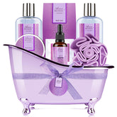 ArioseMonde lavender spa bath set basket for a relaxing self-care ritual.