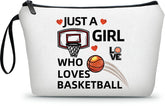 Bolso de maquillaje ARIOSEY con tema basquetbol, ideal para llevar en la mochila.