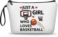Bolso de maquillaje ARIOSEY con tema basquetbol, ideal para llevar en la mochila.