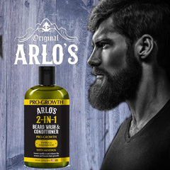 Arlo's Pro-Growth beard conditioner bottle ready to soften hair
