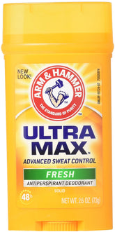 Arm & Hammer Ultra Max desodorante sólido con fragancia fresca para uso diario.