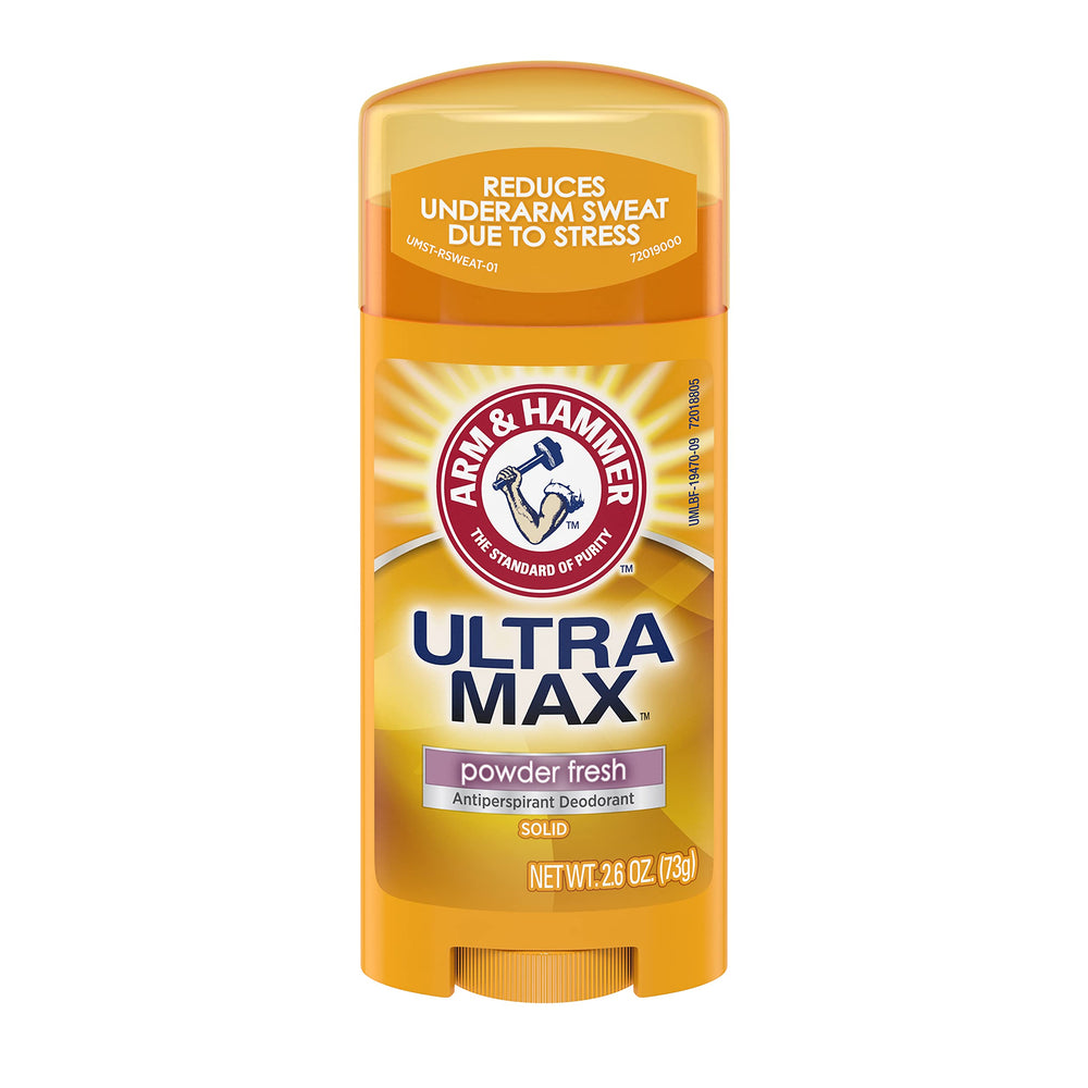 Arm & Hammer Ultramax déodorant solide poudre fraîche, protection longue durée pour la journée.
