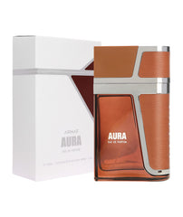 Armaf Aura frasco elegante para hombre, experiencia de perfumación duradera.