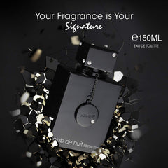 Armaf Club De Nuit Intense frasco primer plano, diseño elegante