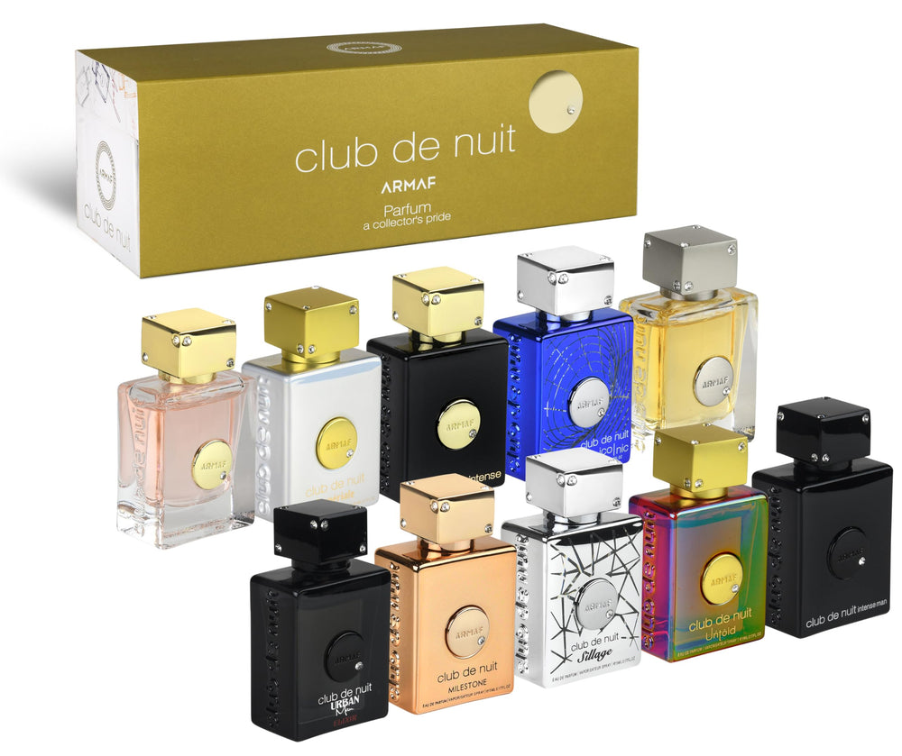 Conjunto mini Armaf Club de Nuit: 10 frascos para descubrir fragancias