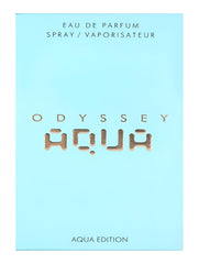 Armaf Odyssey Aqua EDP, diseño de caja, empaque elegante que resalta la marca