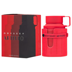 Armaf Odyssey Artisto Rojo: tapa dorada resalta el diseño premium