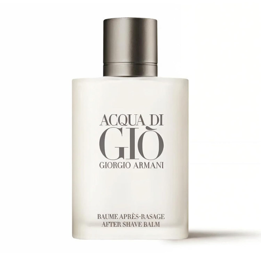 Armani Beauty Acqua di Gio bálsamo post-afeitado: botella elegante para hidratación suave tras el afeitado.