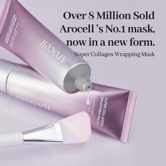 Aplicación suave de la mascarilla AROCELL OFFICIAL en la cara para hidratación