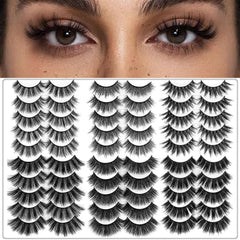 AROIC pestañas falsas 30 pares en 3D-6D para un look voluminoso y natural.