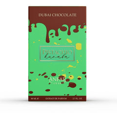 AROMA CONCEPTS Dubai Chocolate Pistacho Kunafa: botella elegante para ocasiones especiales.