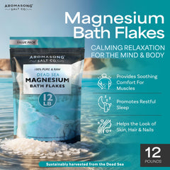 Aromasong relajación muscular en baño de magnesio para pies cansados.