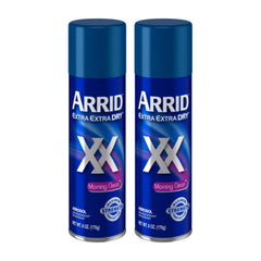 Arrid desodorante aerosol, frente de la lata, protección duradera para todo el día.