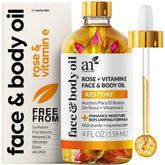 Artnaturals Aceite de Rosa Orgánico 4oz en botella para hidratación profunda.