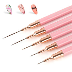 Artdone bolígrafo metálico delineado uñas de 5 mm para trazos finos y precisos en arte de uñas.