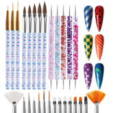 Artdone conjunto de brochas para arte de uñas completo, ideal para diseños detallados.