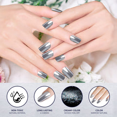 Poudre chrome Artdone : effet miroir sur ongles pour nail art.