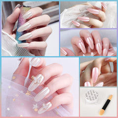 Artdone polvo cromo rojo perla para brillo intenso en uñas, ideal para acentos