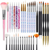 Artdone set-pinceles-uñas-arte-35piezas, ideal para diseños detallados y acabado suave.