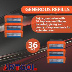 Artgol pack 36 hojas repuesto para GL-Fusion 5 Style, ahorro y comodidad.