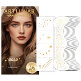 Artlunar parches dorados para cara y cuerpo, brillo suave para cualquier ocasión.