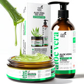 Artnaturals Aloe Vera Gel Set con bomba de 12 oz para hidratación diaria.
