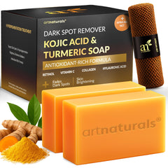 Artnaturals Jabon acido kojico turmerico tono uniforme y luminoso