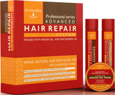 Arvazallia champú reparador, botella vertida, revitaliza cabello dañado y aporta brillo