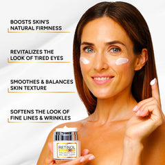 Arvesa crema de retinol con colágeno y ácido hialurónico, textura ligera para piel nutrida.