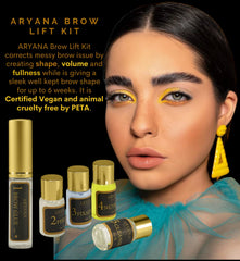 ARYANA NEW YORK kit levantamiento cejas, aplicadores: facilita un levantamiento definido desde casa.