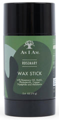 As I Am Rosemary Wax Stick muestra la botella para un peinado flexible y definido.