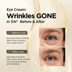 ASAMO Crema de Ojos con cafeína y retinol, efecto firmeza y reducción de hinchazón.