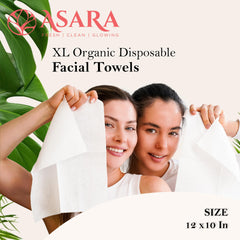 ASARA toallitas faciales XL sin aroma, aptas para piel sensible