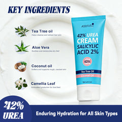 ASDToTio crema urea 42% para talones agrietados, alivio suave