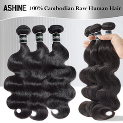 ASHINE Cambodian raw hair body wave 20-inch bundles deliver soft silky movement