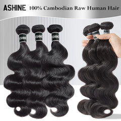 ASHINE mechas de cabello humano con onda corporal para mayor volumen