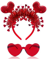 Asikkon diadema de corazón rojo para ocasiones románticas