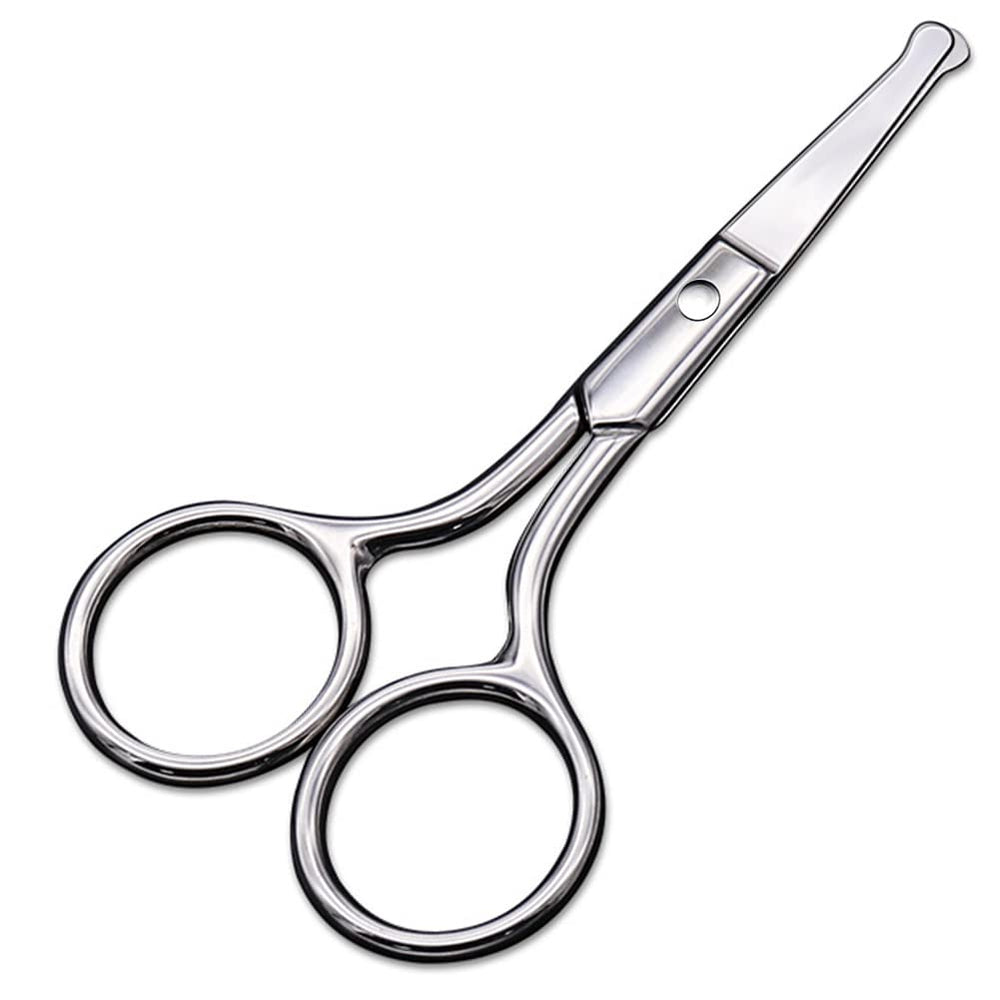 Tijeras AsonTao con punta redonda para nariz, corte seguro de vello nasal sin irritación.