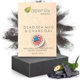 Aspen Kay Naturals barra jabon lodo mar muerto carbon activado para piel limpia