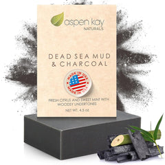 Aspen Kay Naturals barra jabon lodo mar muerto carbon activado para piel limpia