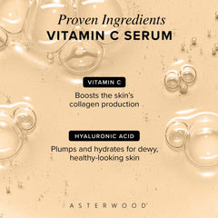 Étiquette sans parfum du sérum Asterwood vitamine C