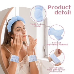 ATROCH diadema spa suave para uso diario durante la limpieza facial.