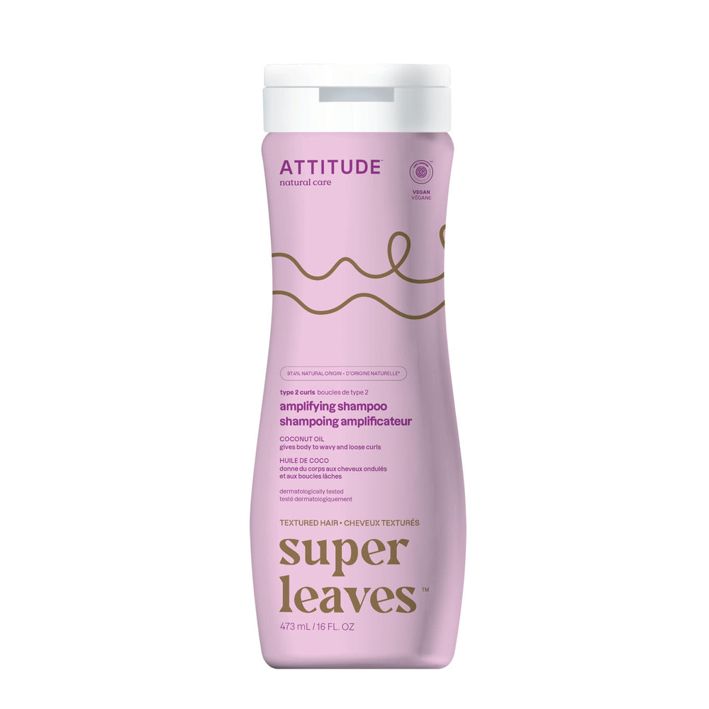ATTITUDE Shampoo Amplificante para rizos, botella visible, aporta volumen y definición.