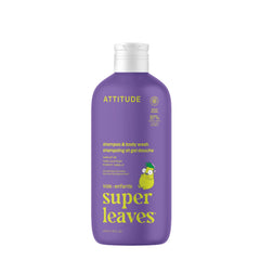ATTITUDE Little Leaves 2en1, botella derramando, limpieza suave para piel sensible.