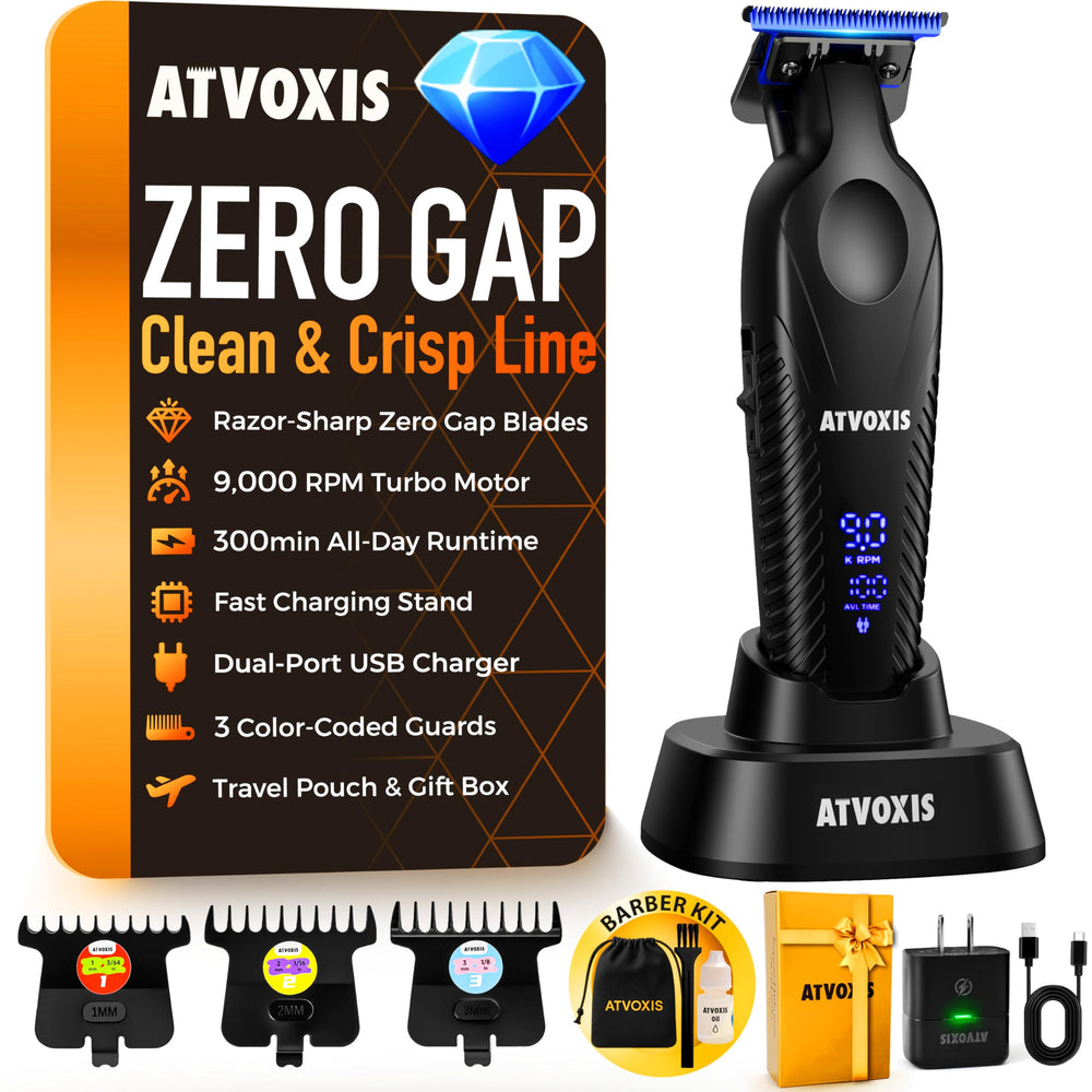 ATVOXIS cuchillas sin huecos para líneas precisas en casa o barbería.