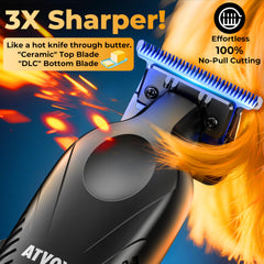 ATVOXIS motor sin escobillas de 9000 RPM para cortes suaves.