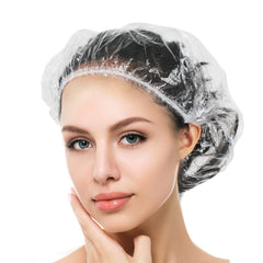 Gorro de ducha Auban transparente y elástico, ideal para cabellos largos en spa o viaje